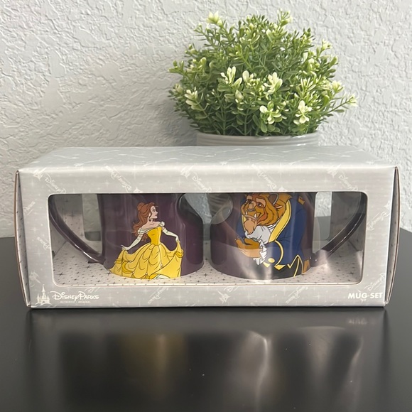 NWT Set of 2 Mug Belle and the Beast original Disney - Picture 3 of 8